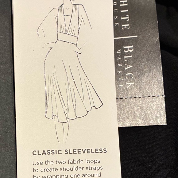 White House Black Market Genesis Convertible Black Dress Size 10 Knee Length NWT - Picture 16 of 16